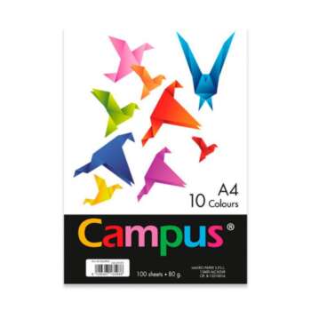 PAPEL CAMPUS A4 80GR 100H 10 COLORES.