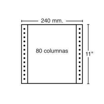 PAPEL CONTINUO BLAN.3-H 240X11"/1000U