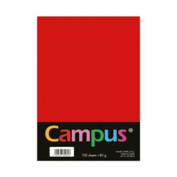 PAPEL CAMPUS A4 80GR 100H ROJO