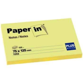 NOTA ADH.PAPER-IN 75X125 100H AMARILL