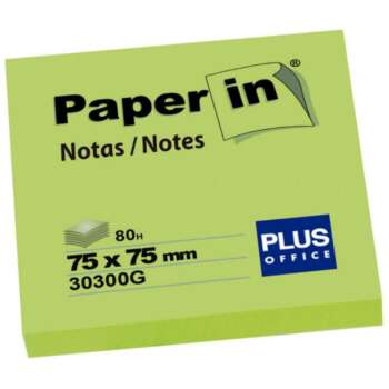 NOTA ADH.PAPER-IN 75X75 80H VERD.NEON