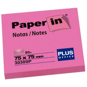 NOTA ADH.PAPER-IN 75X75 80H ROSA NEON