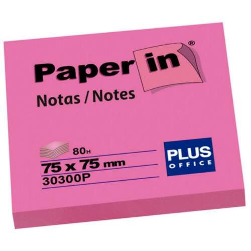 NOTA ADH.PAPER-IN 75X75 80H ROSA NEON