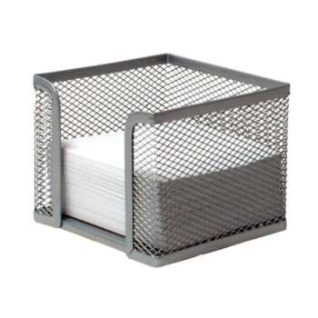 PORTANOTAS PLUS REJILLA METAL PLATA