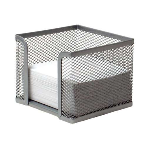 PORTANOTAS PLUS REJILLA METAL PLATA