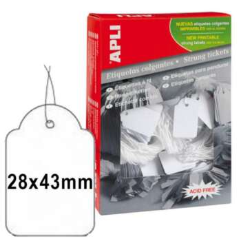 ETIQUETA COLGANTE APLI 28X43MM/500U