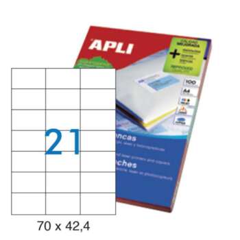 ETIQUETAS APLI A4 70X42,4 100H