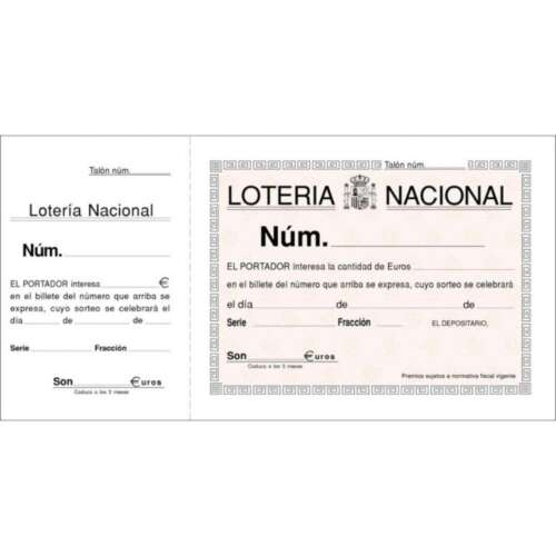 TALONARIO LOTERIA 3 DE Fº 100H
