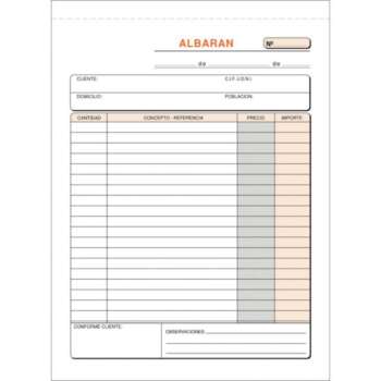 TALONARIO PLUS ALBARAN 4º NAT.DUPLICA