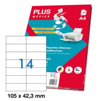 ETIQUETAS PLUS A4 105X42,3 100H