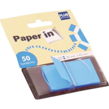 BANDERITAS PAPER-IN 25X45 AZUL 50UD