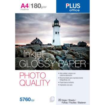 PAPEL PHOTO PLUS A4 5760dpi 180G 20H