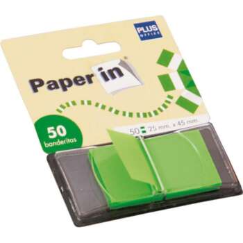 BANDERITAS PAPER-IN 25X45 VERDE 50UD