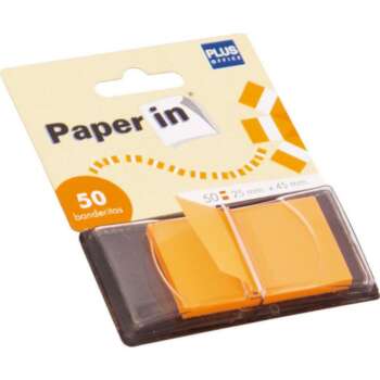 BANDERITAS PAPER-IN 25X45 NARANJA 50U