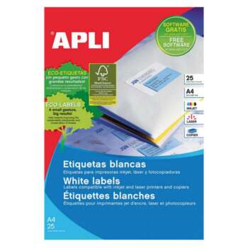 ETIQUETAS APLI A4 210X297 25H