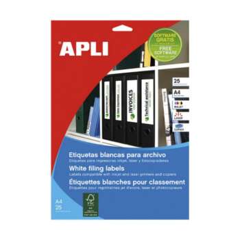 ETIQUETAS APLI A4 190 X 61 25H