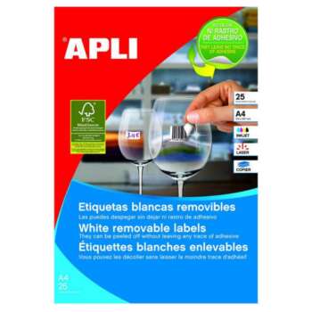 ETIQUETAS APLI A4 17,8x10 C.ROMO 25H