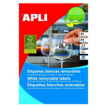 ETIQUETAS APLI A4 25,4x10 C.ROMO 25H