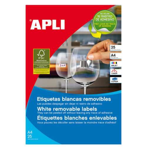 ETIQUETAS APLI A4 45x88 REMV.25H