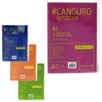 LIBRETA CANGURO A5 32H 70G HN C/BOLSI