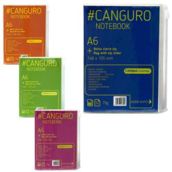 LIBRETA CANGURO A6 32H 70G HN C/BOLSI