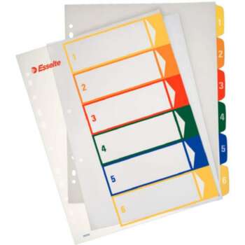 INDICE PP ESSELTE A4 IMPRIMIBLE 1-6