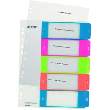 INDICE PP LEITZ WOW A4 IMPRIMIBLE 1-5