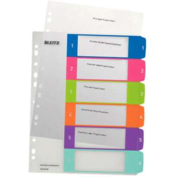 INDICE PP LEITZ WOW A4 IMPRIMIBLE 1-6