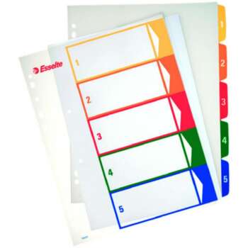 INDICE PP ESSELTE A4 IMPRIMIBLE 1-5