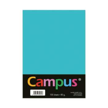 PAPEL CAMPUS A4 80GR 100H AZ.TURQUESA