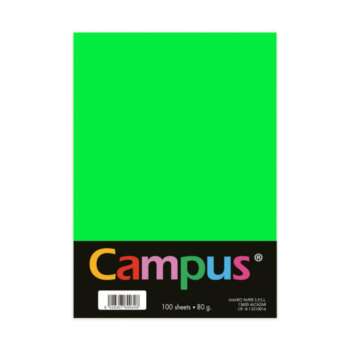 PAPEL CAMPUS A4 80GR 100H VERDE NEON