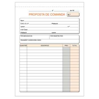 TALONARIO PEDIDOS 4º NAT.DUPL.CAT