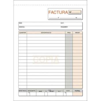 TALONARIO FACTURA 4º NAT.DUP.CAT.