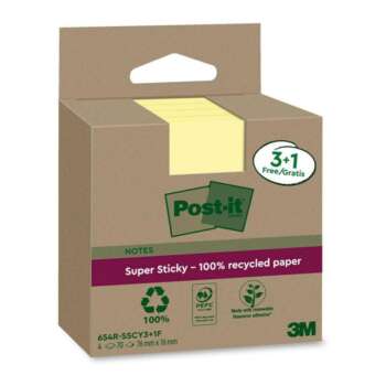 NOTA SADH.POST-IT 76X76MM 4x70H REC Y