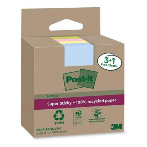 NOTA SADH.POST-IT 76X76MM 4x70H REC M