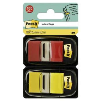 BANDERITAS POST.IT 25X43 ROJO/AMA