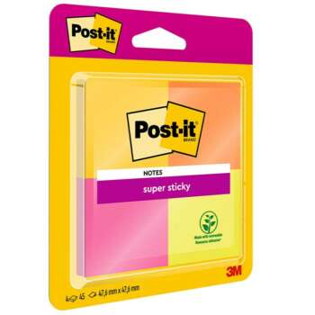 NOTA ADH.POST-IT 48X48 45H 4 COLORES