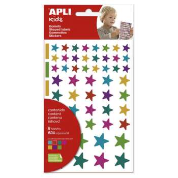PEGATINAS APLI ESTRELLAS MULTI /6H