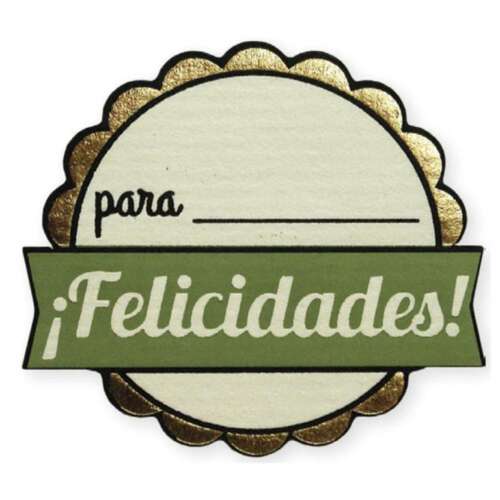 ETIQUETAS FELICIDADES 50X45MM 250U