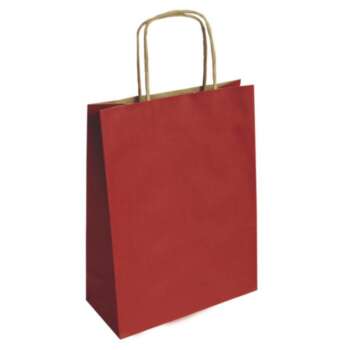 BOLSA PAPEL 25*10*32 KRAFT ROJO S