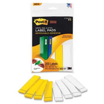 ETIQUETA BLOC 3M 4 BLANCO/4 AMARIL