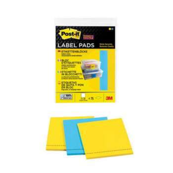 ETIQUETA BLOC 3M 2 AMARILLO/ 1 AZUL