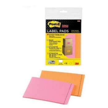 ETIQUETA BLOC 3M 1 NARANJA/ 1 ROSA
