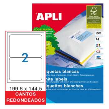 ETIQUETAS APLI A4 199X144 C/ROMO 100H