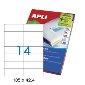 ETIQUETAS APLI A4 105X42,4 100H