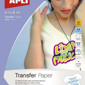 PAPEL APLI A4 TRANSFER TEJID.BLAN.10H