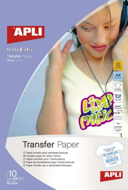 PAPEL APLI A4 TRANSFER TEJID.BLAN.10H
