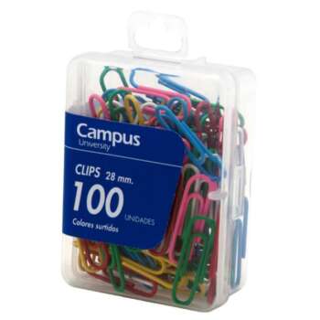 CLIPS COLORES CAMPUS 28MM /100UD