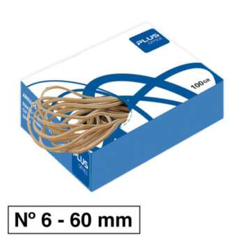 GOMAS ELASTICAS N° 6 60MM CAJA 100GR