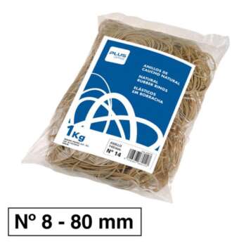 GOMAS ELASTICAS N° 8 80MM BOLSA 1KG